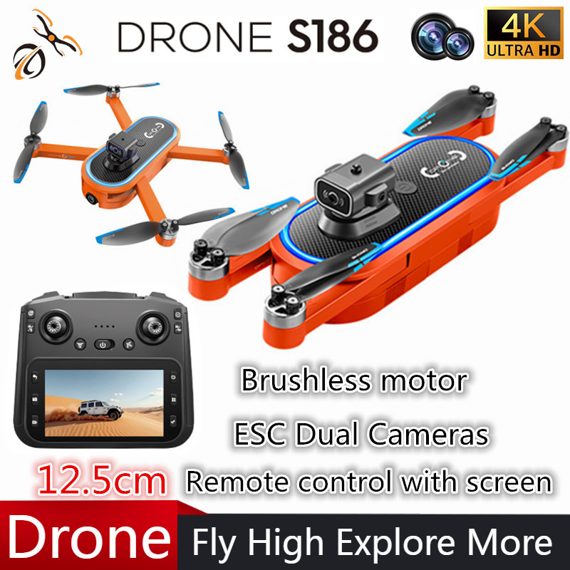 Drone Gimbal Brushless - 2025 S186 Drone professionnel 4K HD
