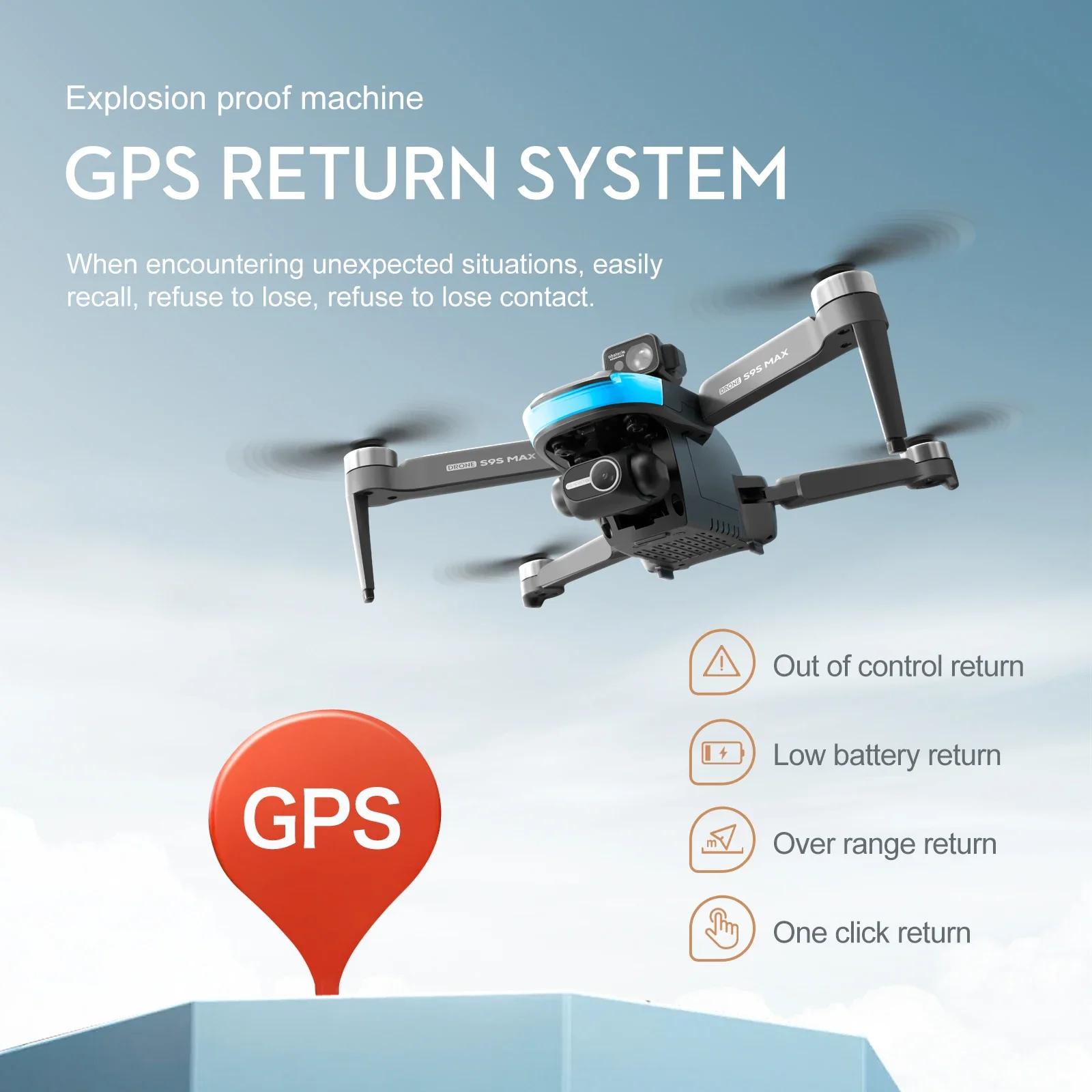 Nouveau S9S MAX MINI Drone 4K  - Drone Gimbal Brushless avis et prix